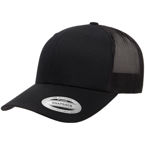 YP Classics – Retro Trucker Cap – 6606 Black