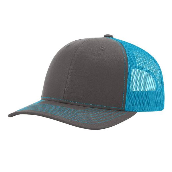 Richardson - Trucker - 112 - Charcoal Neon Blue