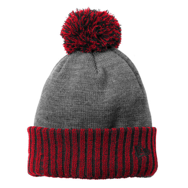 New Era - Colorblock Cuffed Beanie - NE904 - Scarlet Heather Grey
