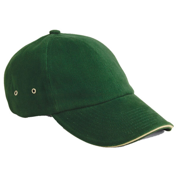 Adams - Contrast Heavyweight Brushed Twill Cap - CT102 - Forest Green Khaki