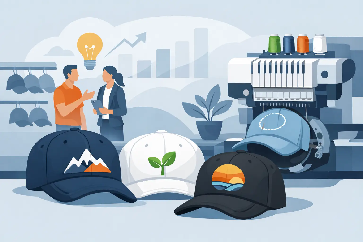 Low Minimum Embroidery Hats for Startups