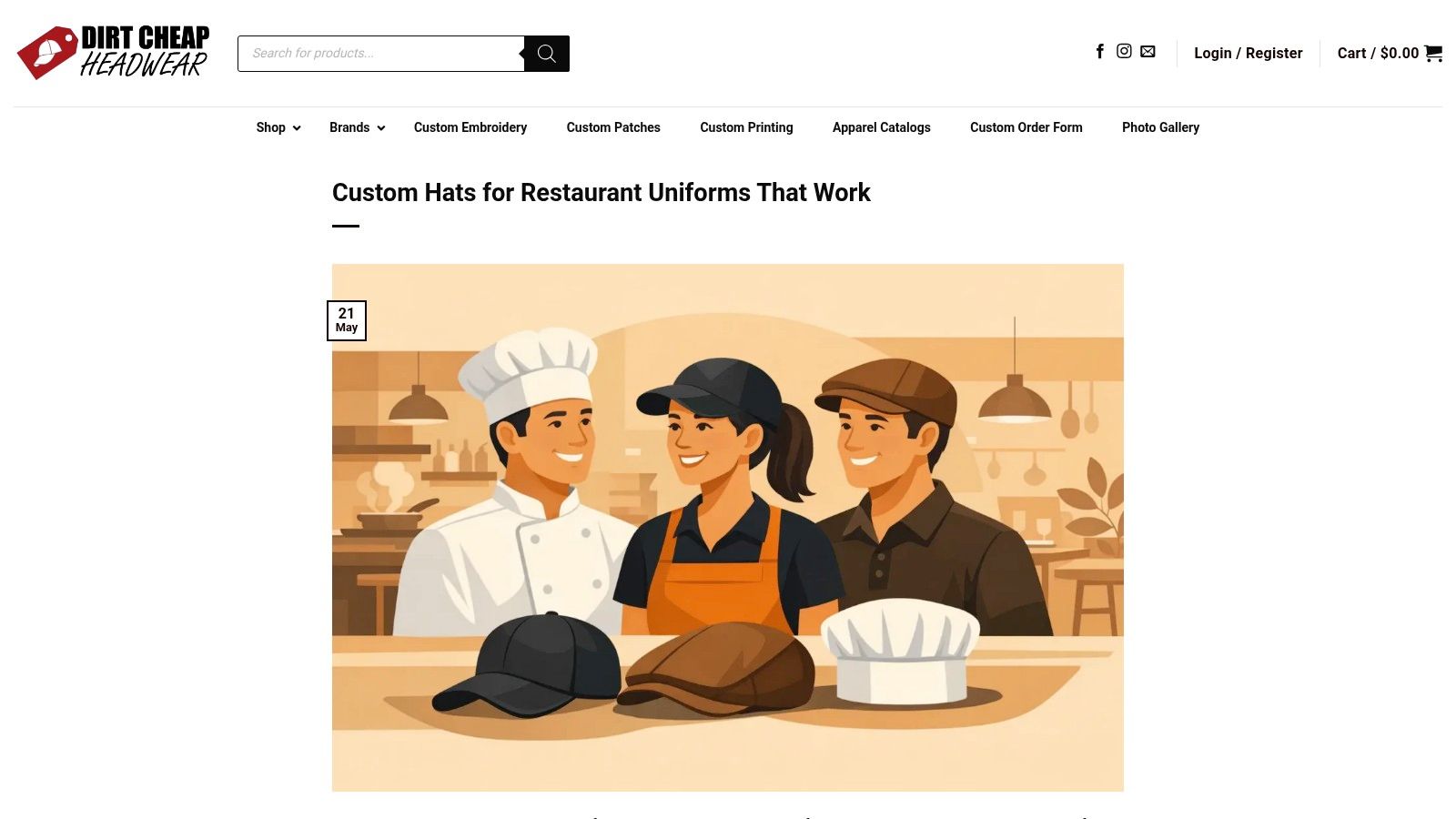 Screenshot from https://dirtcheapheadwear.com/pages/custom-hats