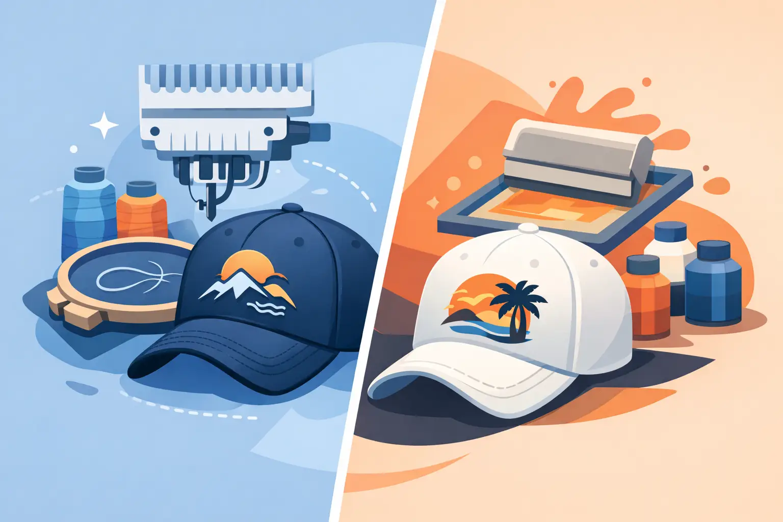 Embroidered Hats vs Printed Hats