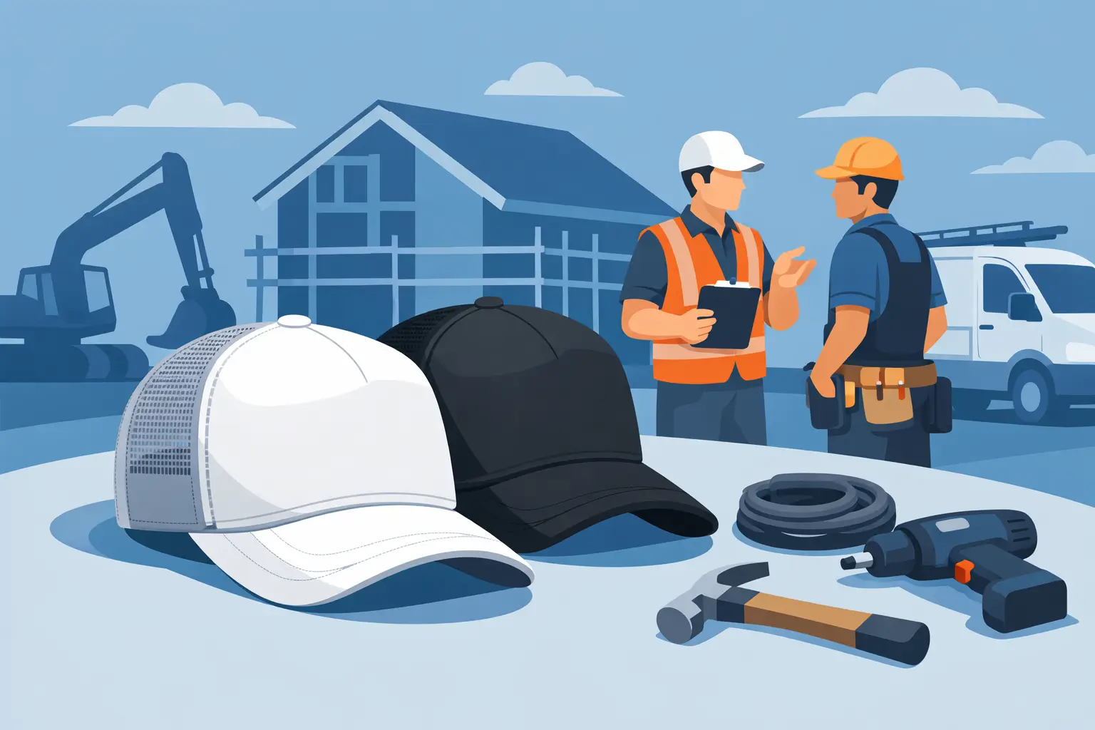 Blank Trucker Hats for Contractors That Work